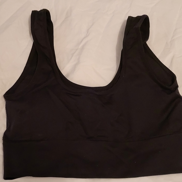 New Lucky Brand Sports Bra Medium  BLACK stretch Design - Picture 4 of 4